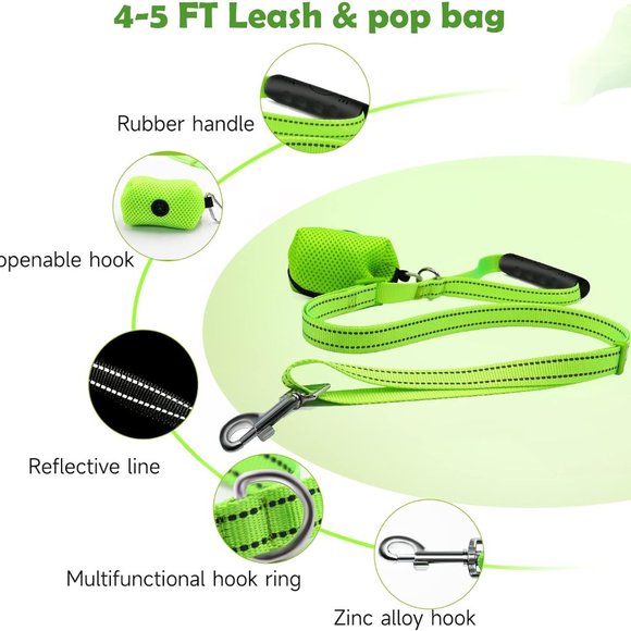 Cute Dog Harness with Cartoon Frog Backpack. Leash and Poop Bag Dispenser Set - Picture 3 of 5